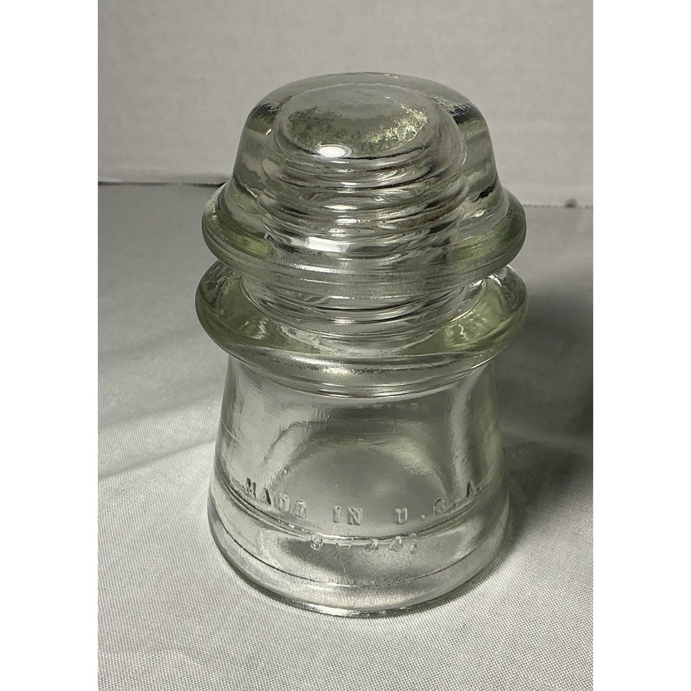 Vintage 1944 Hemingway 16 CD122 Clear 8-44 Glass Insulator MINT!